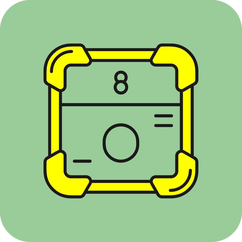 Oxygen Filled Yellow Icon vector