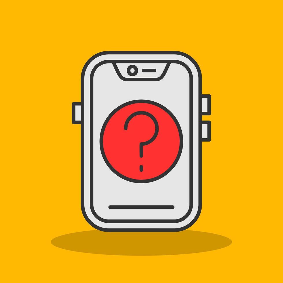Question Filled Shadow Icon vector