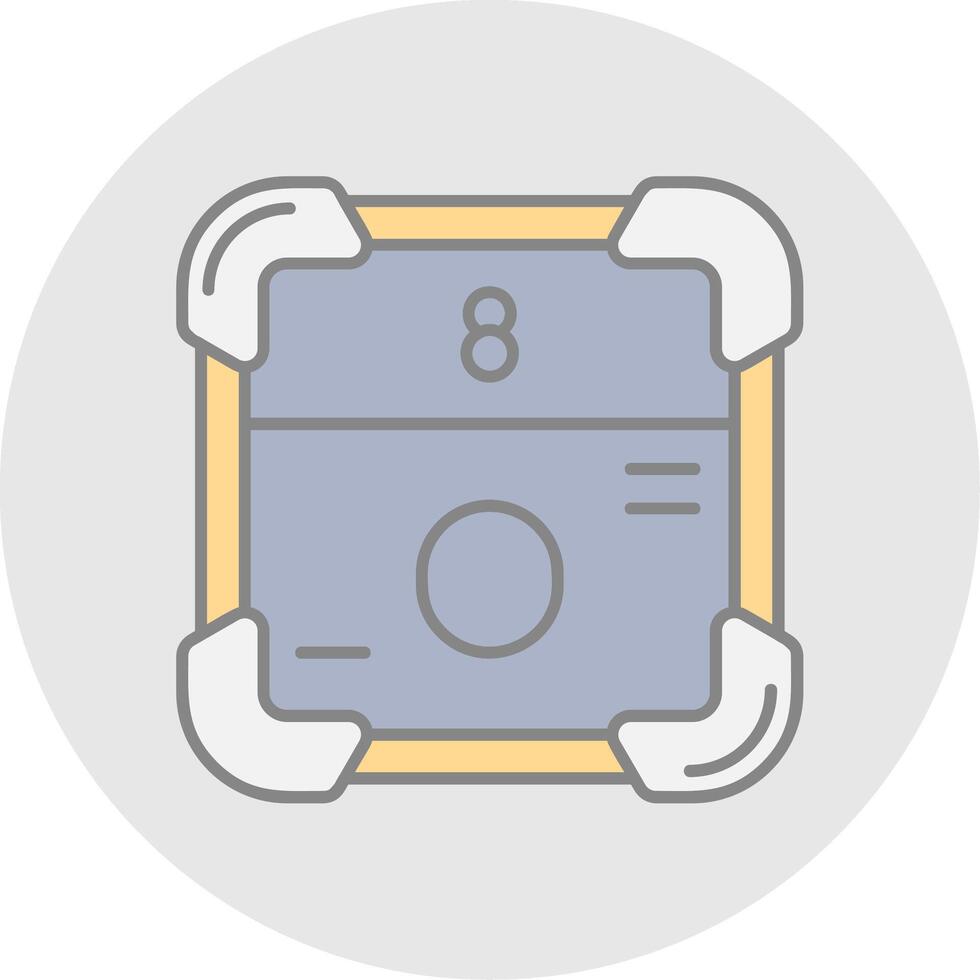 Oxygen Line Filled Light Circle Icon vector