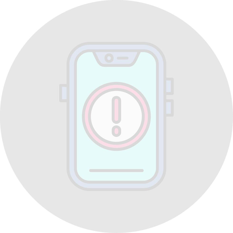 Error Line Filled Light Circle Icon vector