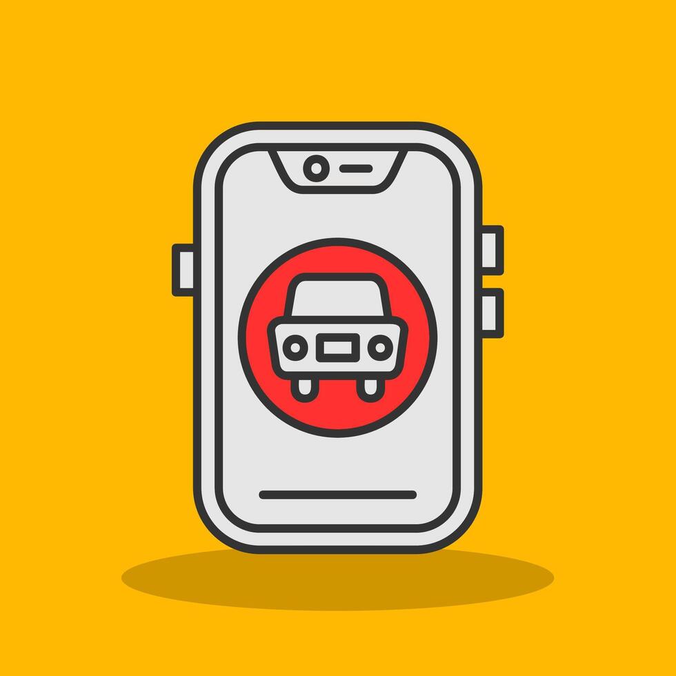 Car Filled Shadow Icon vector