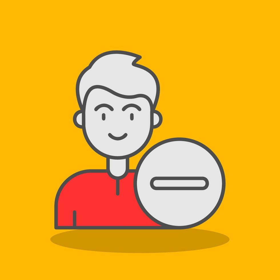 Remove Filled Shadow Icon vector