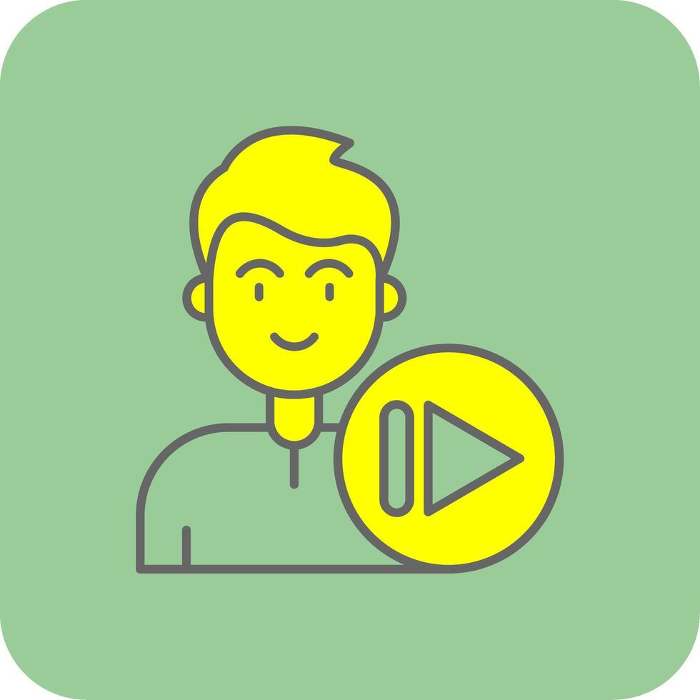 Next Filled Yellow Icon vector