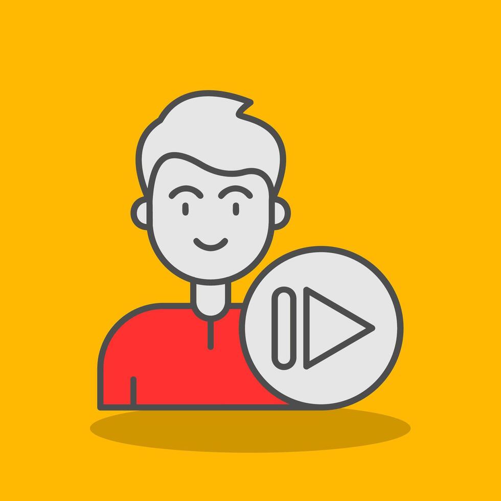 Next Filled Shadow Icon vector