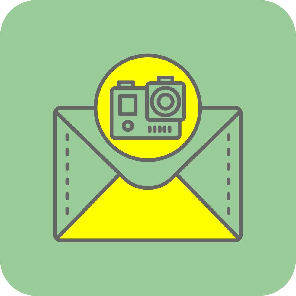 Camera Filled Yellow Icon vector