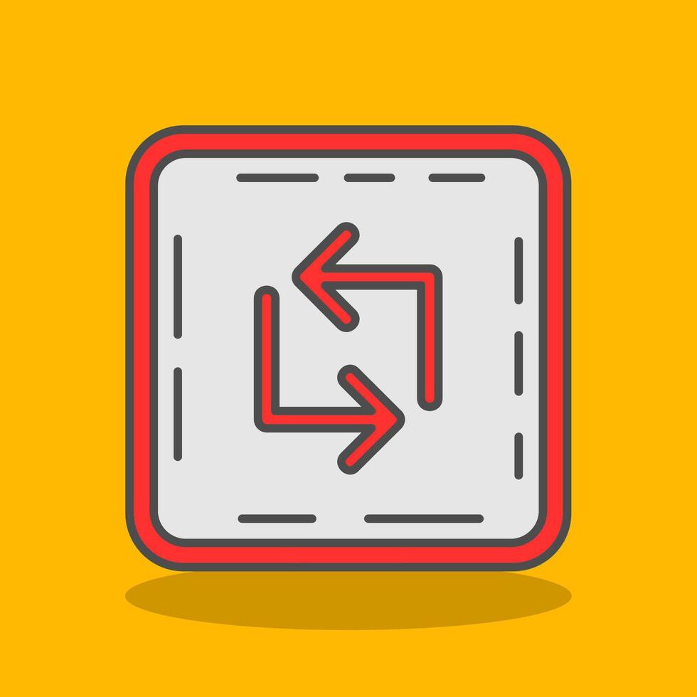 Loop Filled Shadow Icon vector