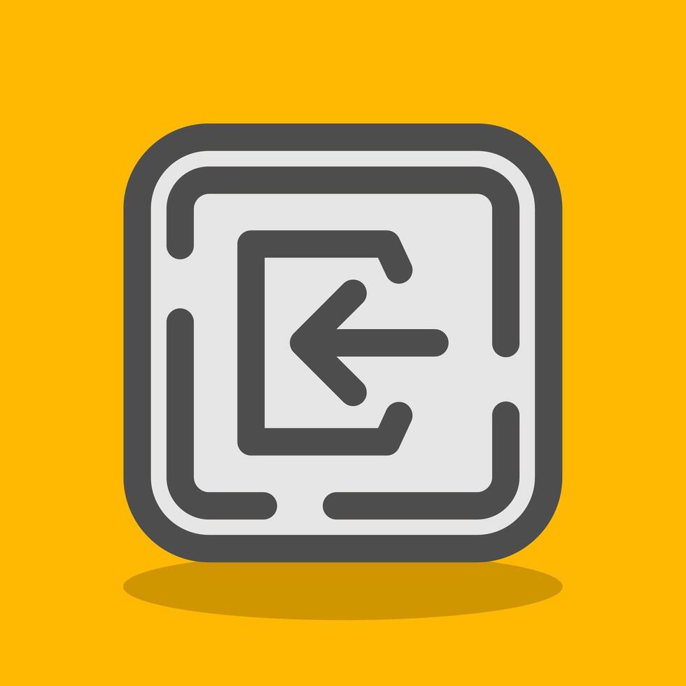 Login Filled Shadow Icon vector
