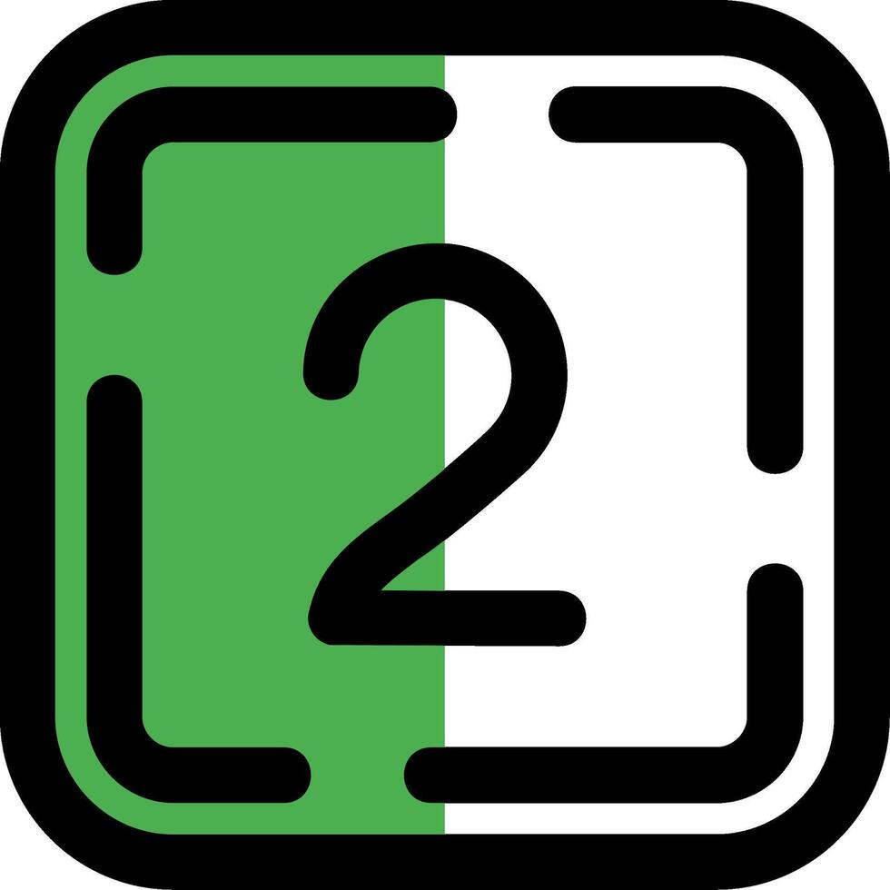 Two Filled Half Cut Icon vector