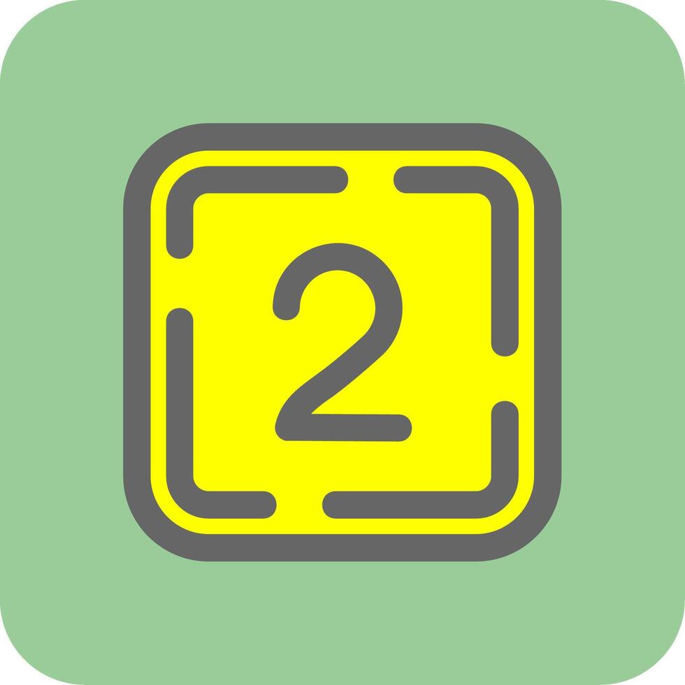 Two Filled Yellow Icon vector