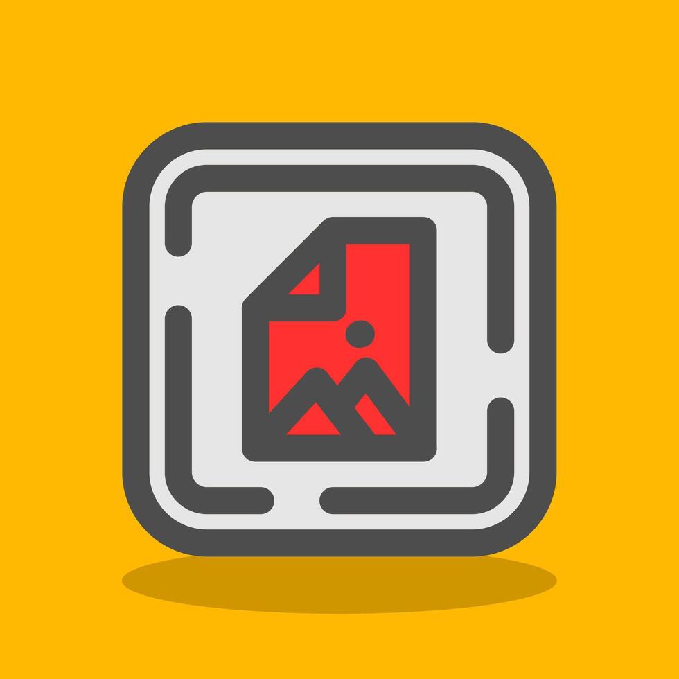 Jpg Filled Shadow Icon vector