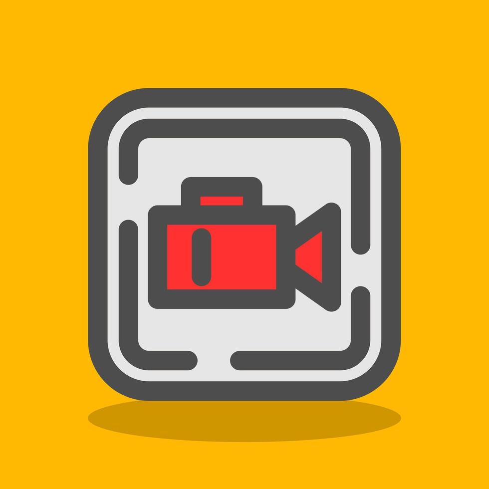 Video Filled Shadow Icon vector