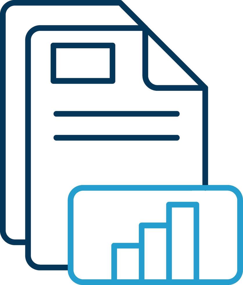 Chart Line Blue Two Color Icon vector