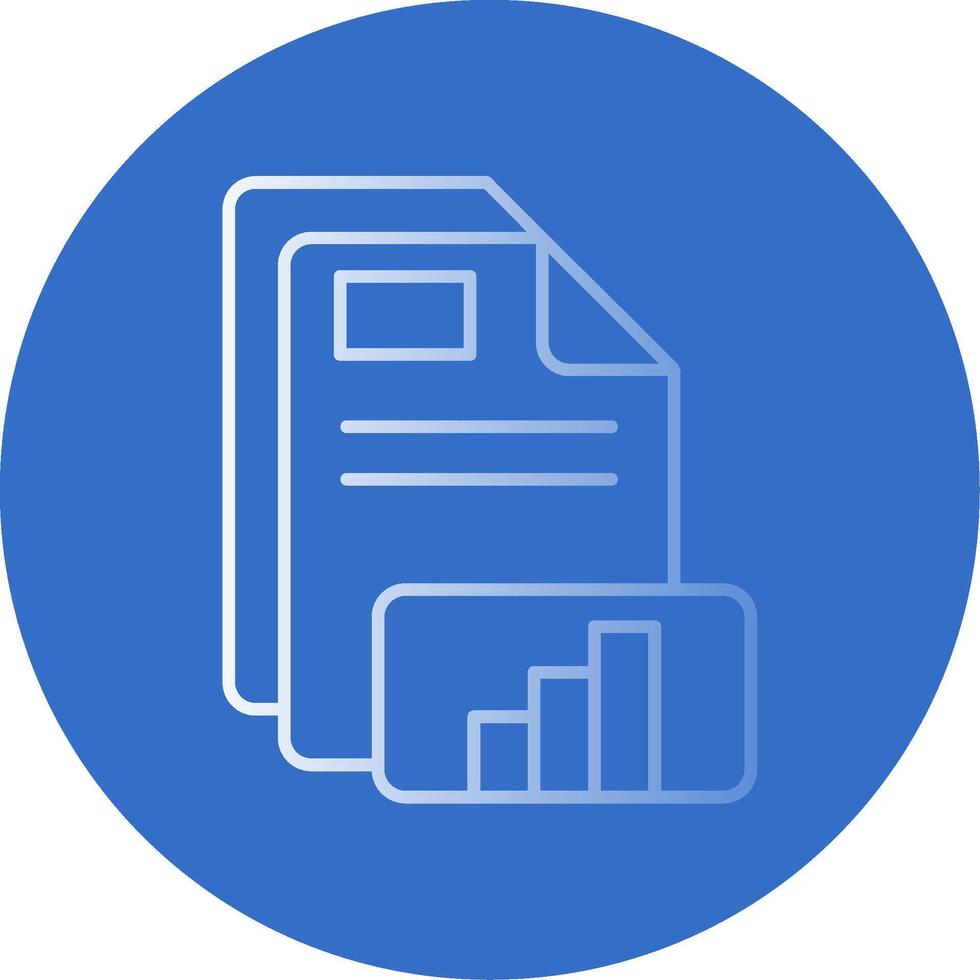 Chart Gradient Line Circle Icon vector