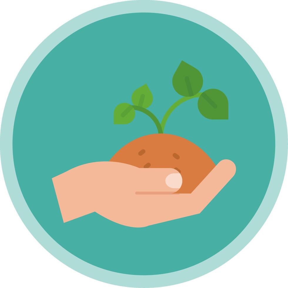 Sprout Flat Multi Circle Icon vector
