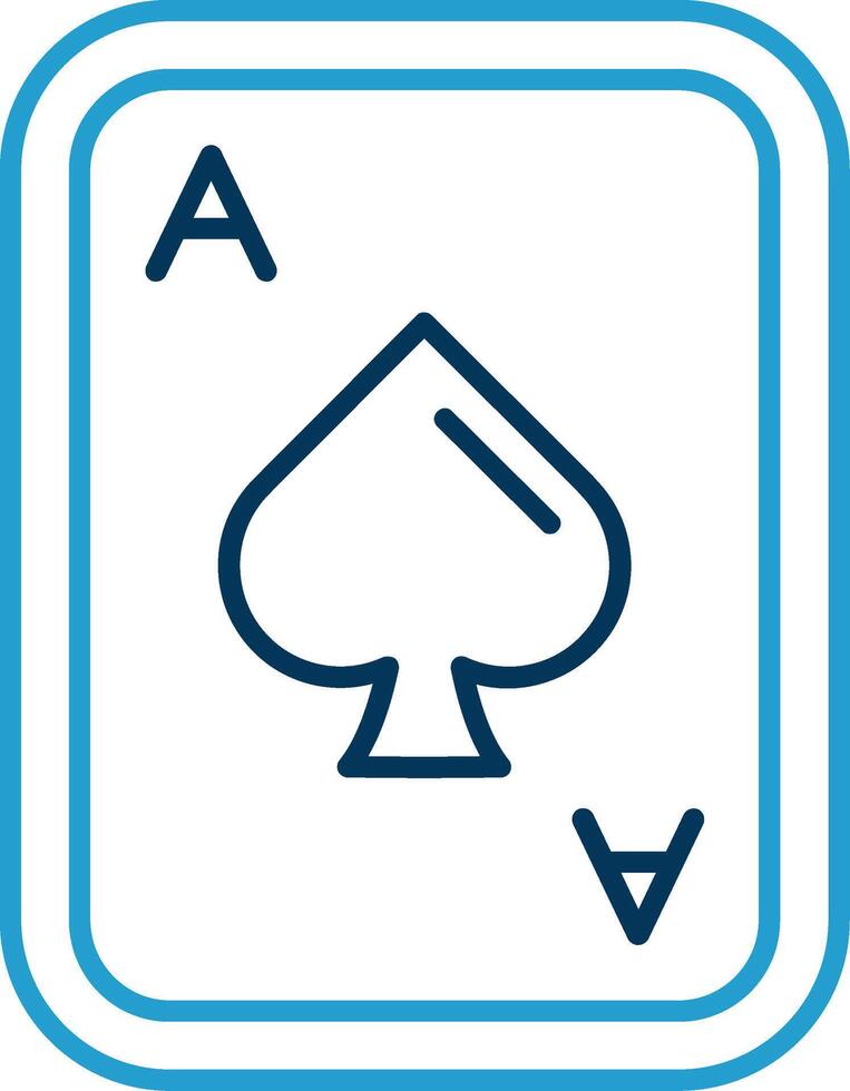 Spades Line Blue Two Color Icon vector