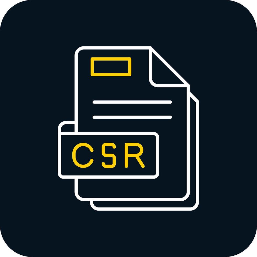 Csr Line Yellow White Icon vector