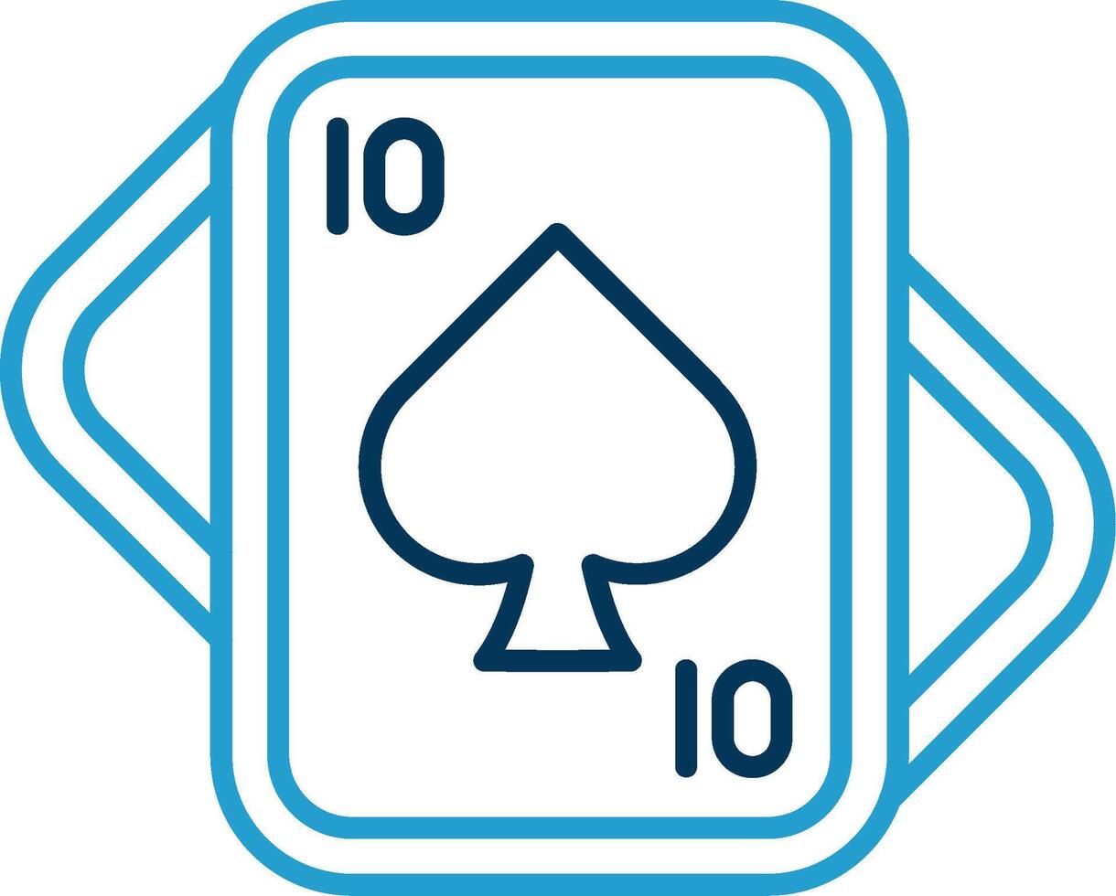 Spades Line Blue Two Color Icon vector