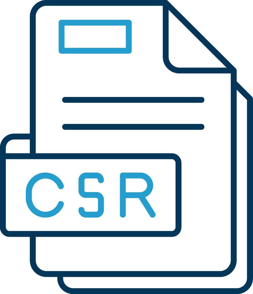 Csr Line Blue Two Color Icon vector