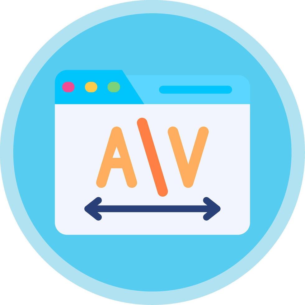 Kerning Flat Multi Circle Icon vector