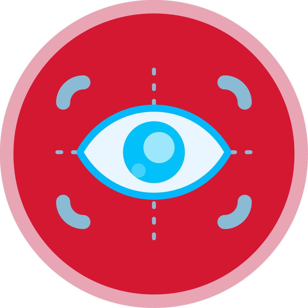 Focus Flat Multi Circle Icon vector