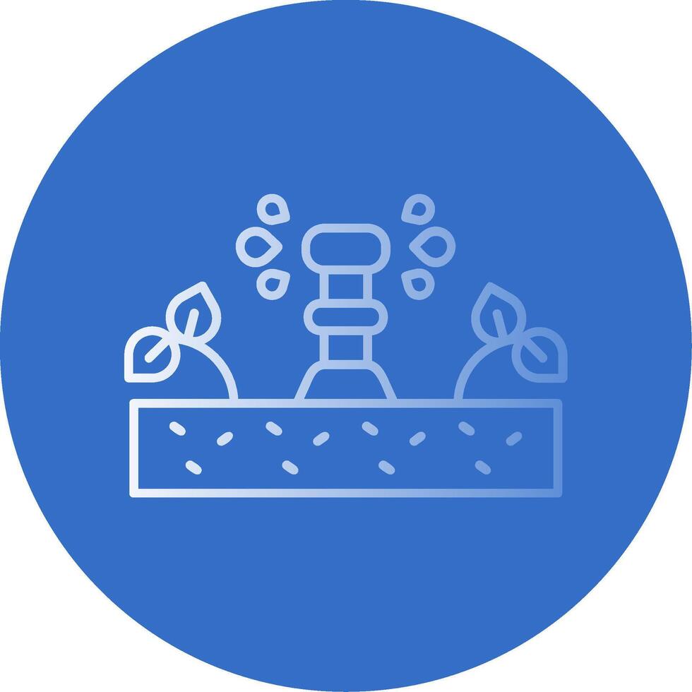 Irrigation Gradient Line Circle Icon vector