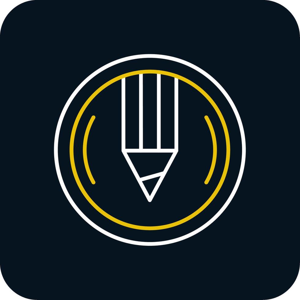 Compose Line Yellow White Icon vector