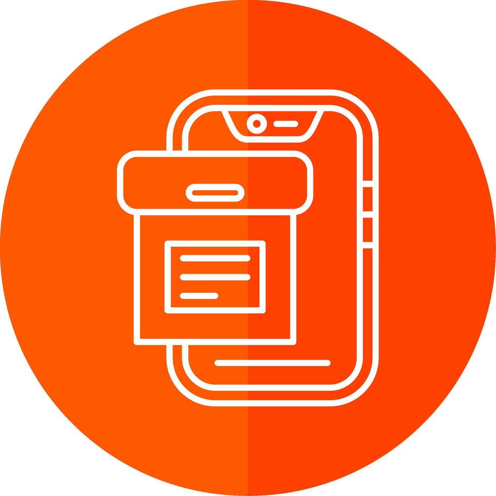 Archive Line Red Circle Icon vector