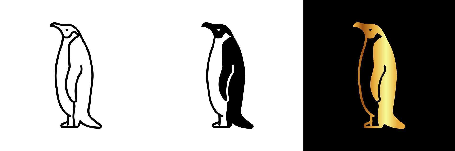 The Penguin icon represents the charm and resilience of these remarkable birds. vector