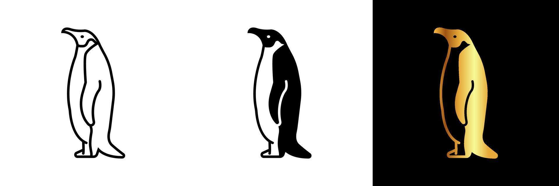 el pingüino icono representa el encanto y Resiliencia de estos Notable aves. vector