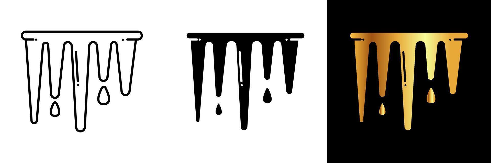 The Icicle icon captures the enchanting beauty of winter. vector