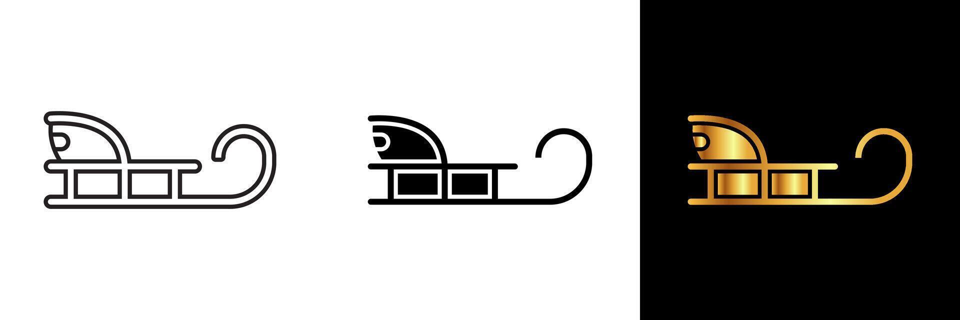 The Sled icon captures the thrill and excitement of winter adventures. It symbolizes outdoor fun, speed, and the joy of gliding over snow-covered landscapes. vector