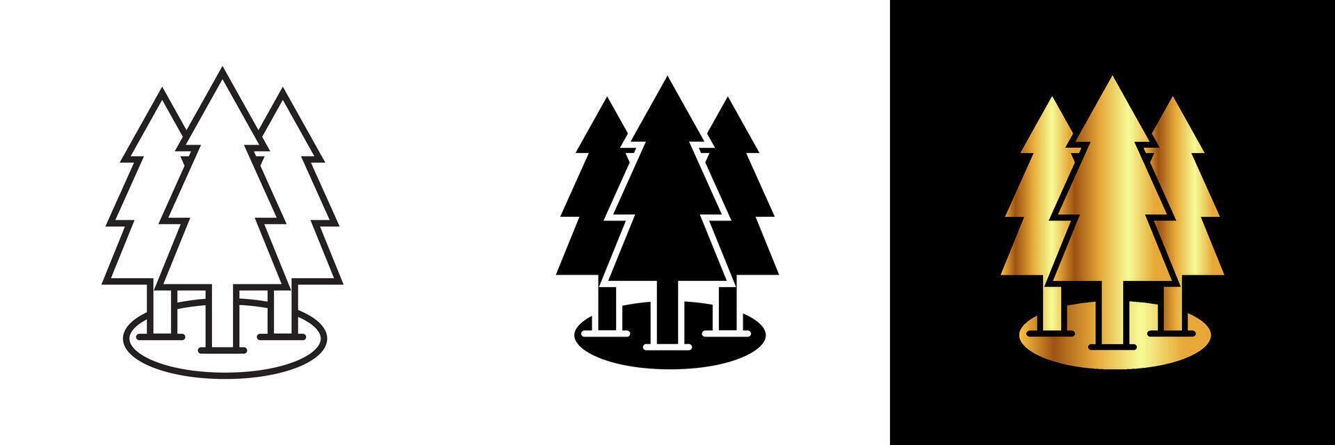 The Pine Tree icon symbolizes strength, endurance, and natural beauty. It represents the resilience of nature, standing tall and green even in the harshest winter months. vector