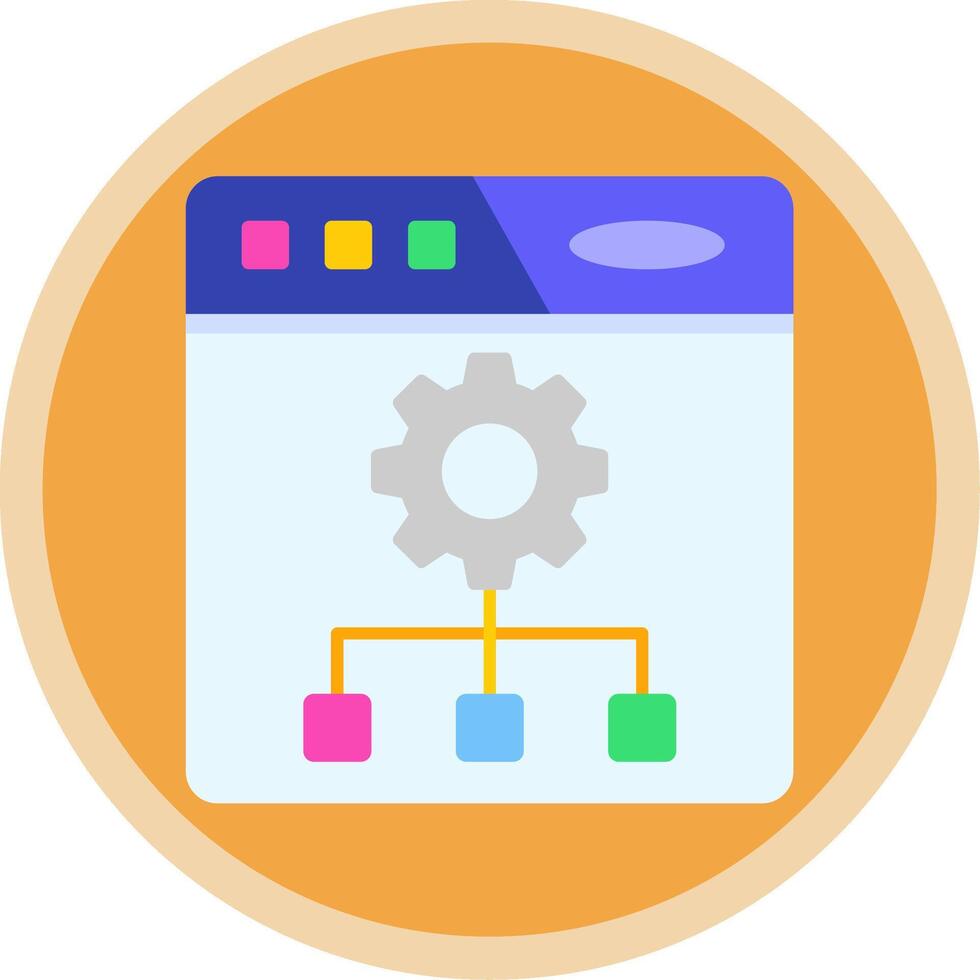 Setting Flat Multi Circle Icon vector