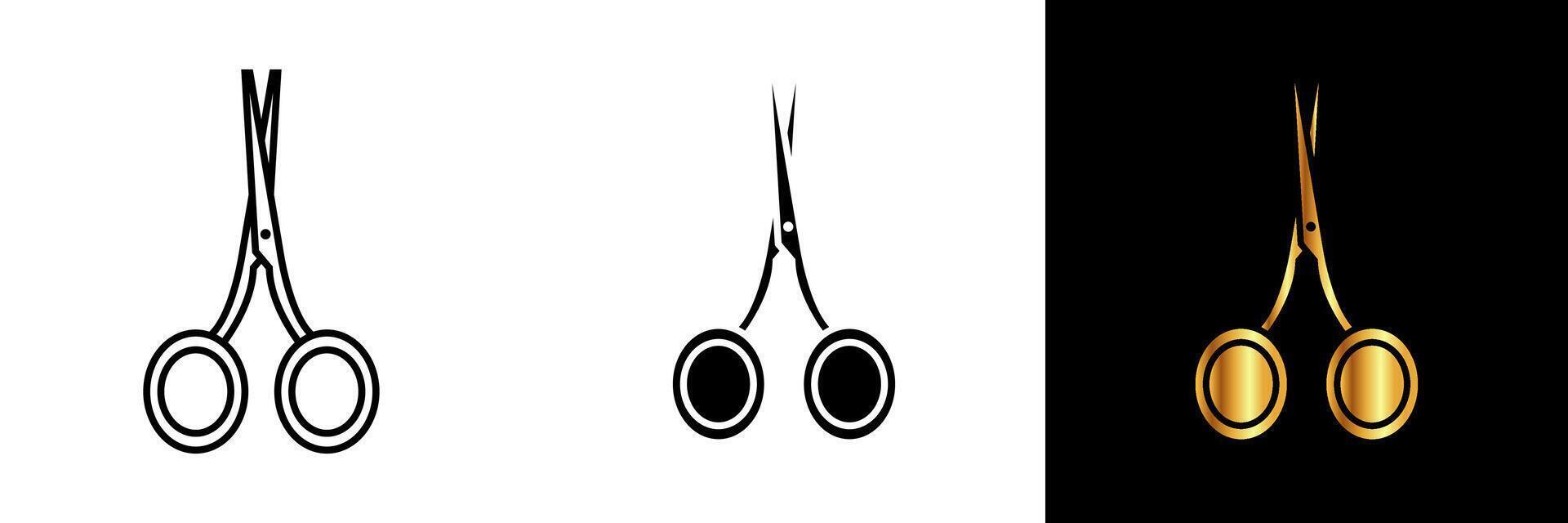 The Embroidery Scissors icon symbolizes precision and creativity in the art of embroidery. vector