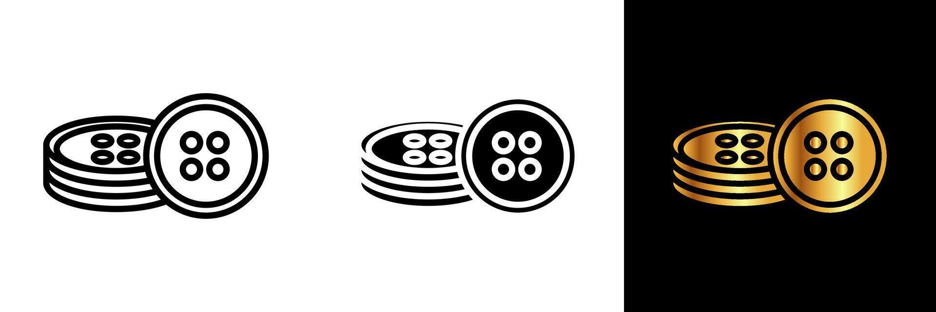 The Sewing Button icon symbolizes the small yet significant detail in the world of tailoring and fashion. vector