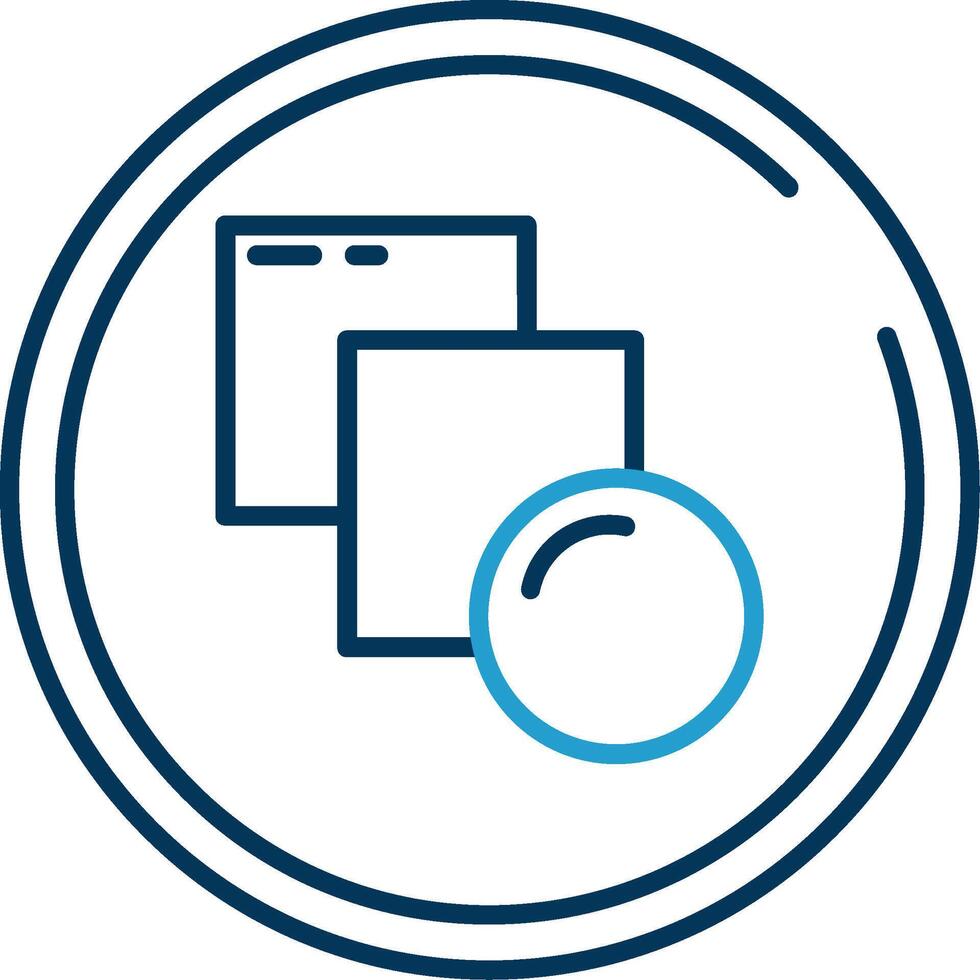 Blend Line Blue Two Color Icon vector
