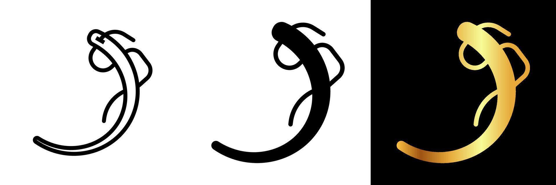 The Suture Needle icon signifies the artistry of stitching wounds and surgical incisions with precision and care. vector