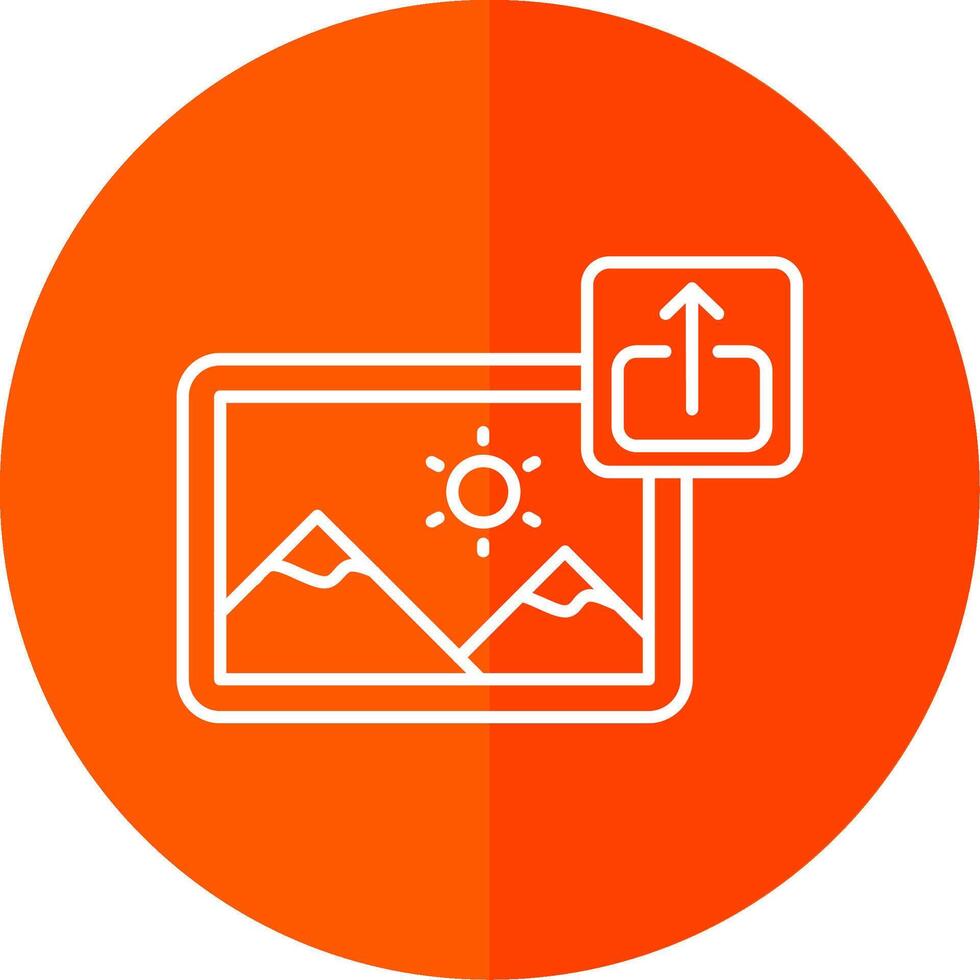 Export Line Red Circle Icon vector