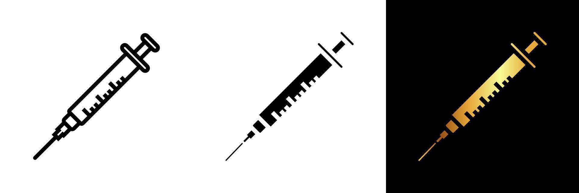 The Syringe icon represents a vital medical tool used for administering fluids, medications, or other substances into the body. vector