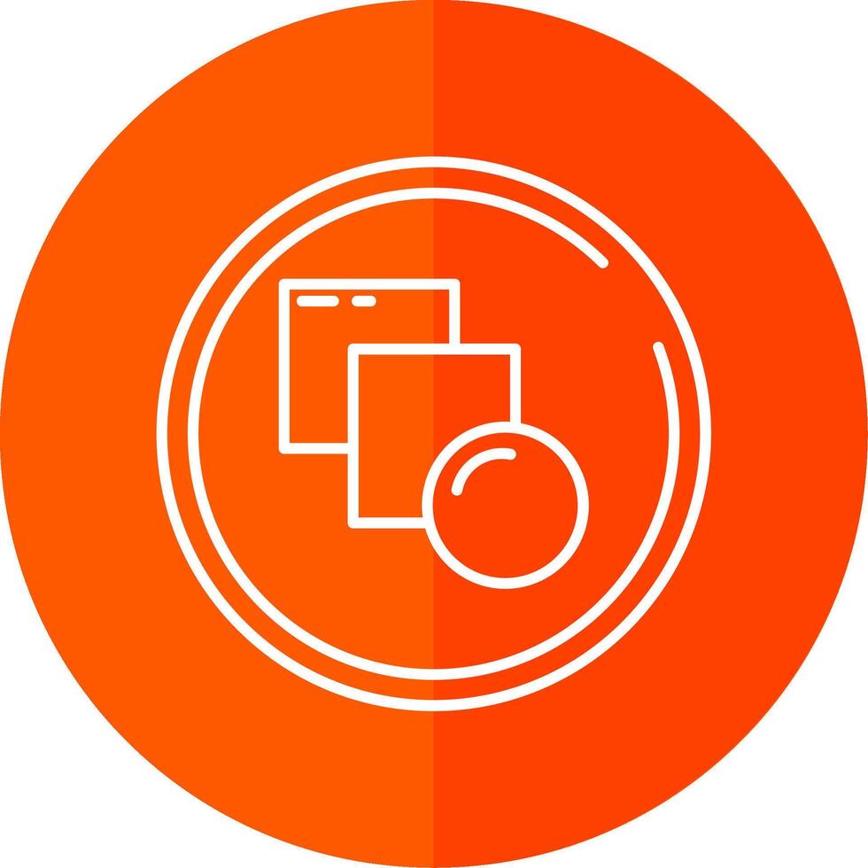 Blend Line Red Circle Icon vector