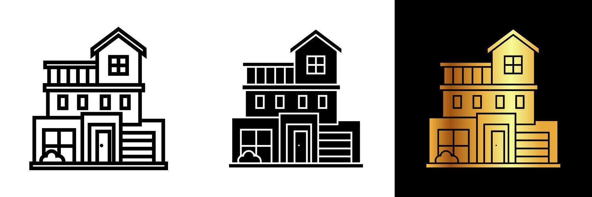 This house icon is a symbol of comfort and shelter, encapsulating the concept of home in a single, timeless image. vector