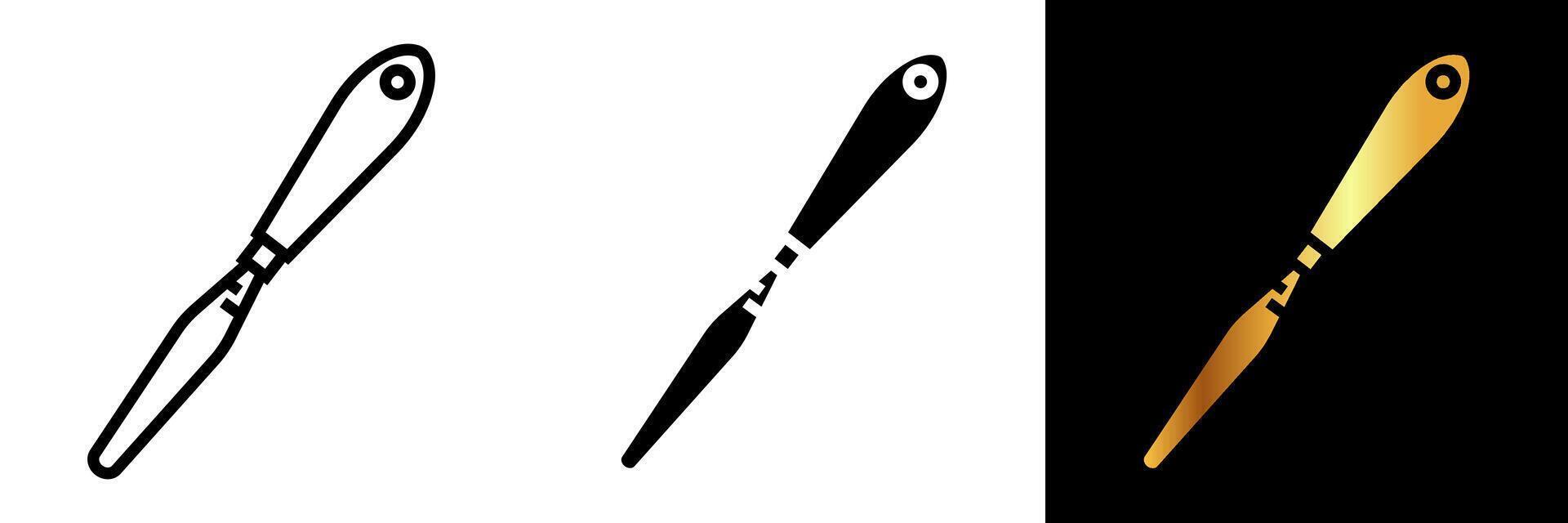 The Pallet Knife icon embodies the spirit of artistic liberation and expressive freedom. vector