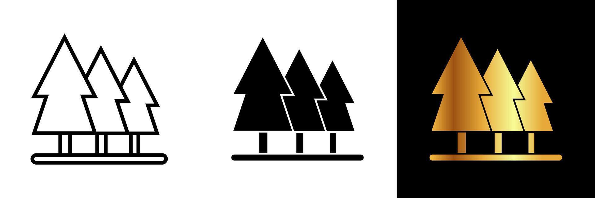 The Tree icon. This versatile symbol is perfect for applications ranging from environmental designs to representing concepts of life, resilience, and ecological balance. vector