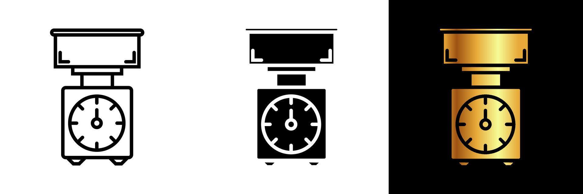 A precise and efficient icon representing a kitchen scale, embodying(05)