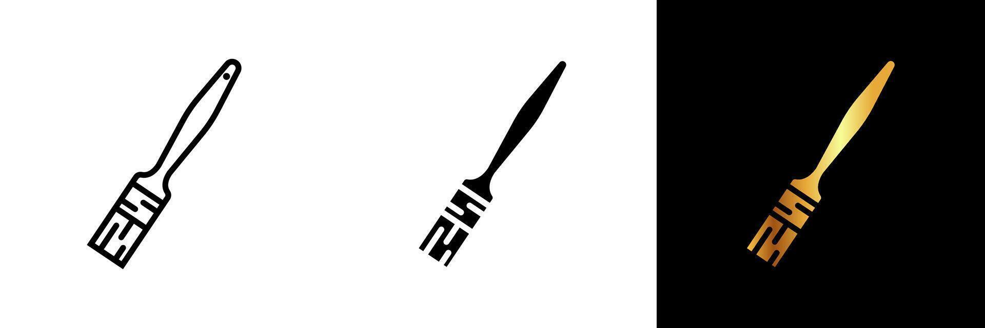 A versatile and essential icon representing a pastry brush, epitomizing culinary precision, baking finesse, and the perfect tool for applying glazes, sauces, and egg. vector