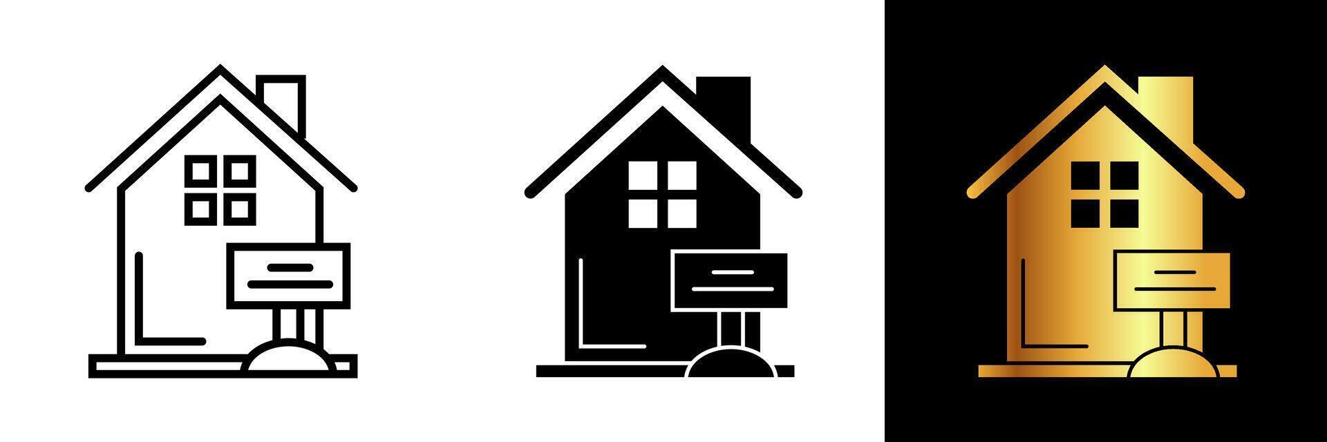 The For Sale Sign icon is a visual representation of property listings, real estate opportunities, and the availability of assets for purchase. vector