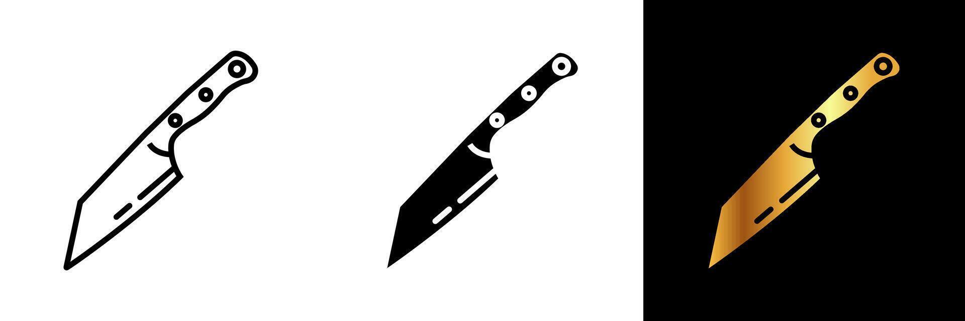 un icónico representación de un cuchillo, personificando precisión, culinario maestría, y cocina esenciales vector