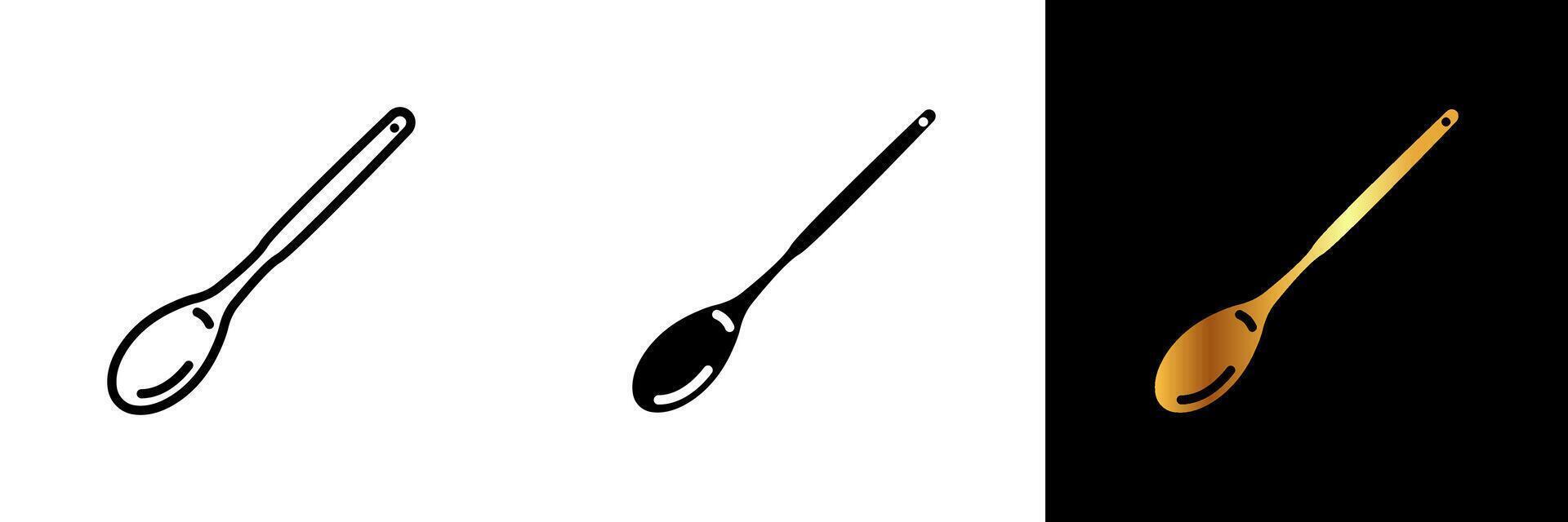 A stylish and versatile icon representing a spoon, embodying culinary creativity and kitchen essentials. vector