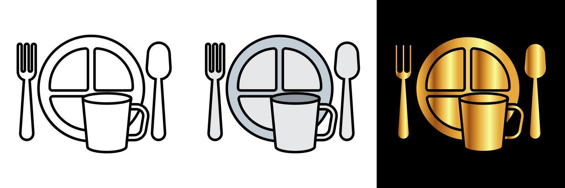 excursionismo vajilla icono, un icono representando excursionismo vajilla, simbolizando conveniencia y funcionalidad para al aire libre comida durante excursionismo y cámping aventuras vector