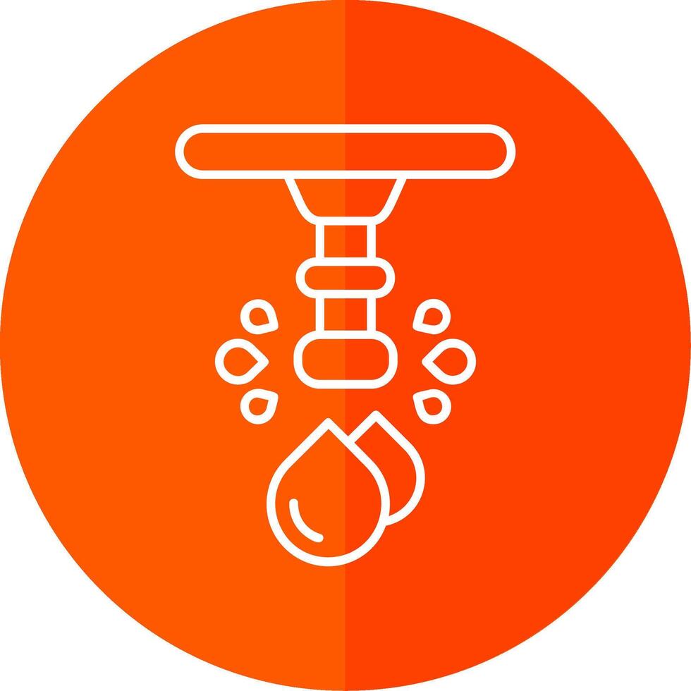 Water Line Red Circle Icon vector
